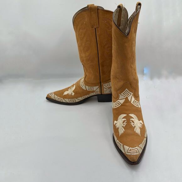 Rudel Camel Embroidered Pointed Men's Western Cowboy Boots Sz 29.5EE - Picture 6 of 14